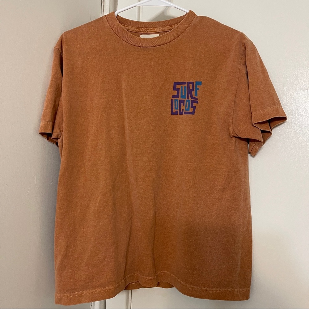 Surf Locos T-Shirt Burnt Orange Size Small